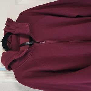 Fabletics Full Zip Hoodie, Maroon, XL